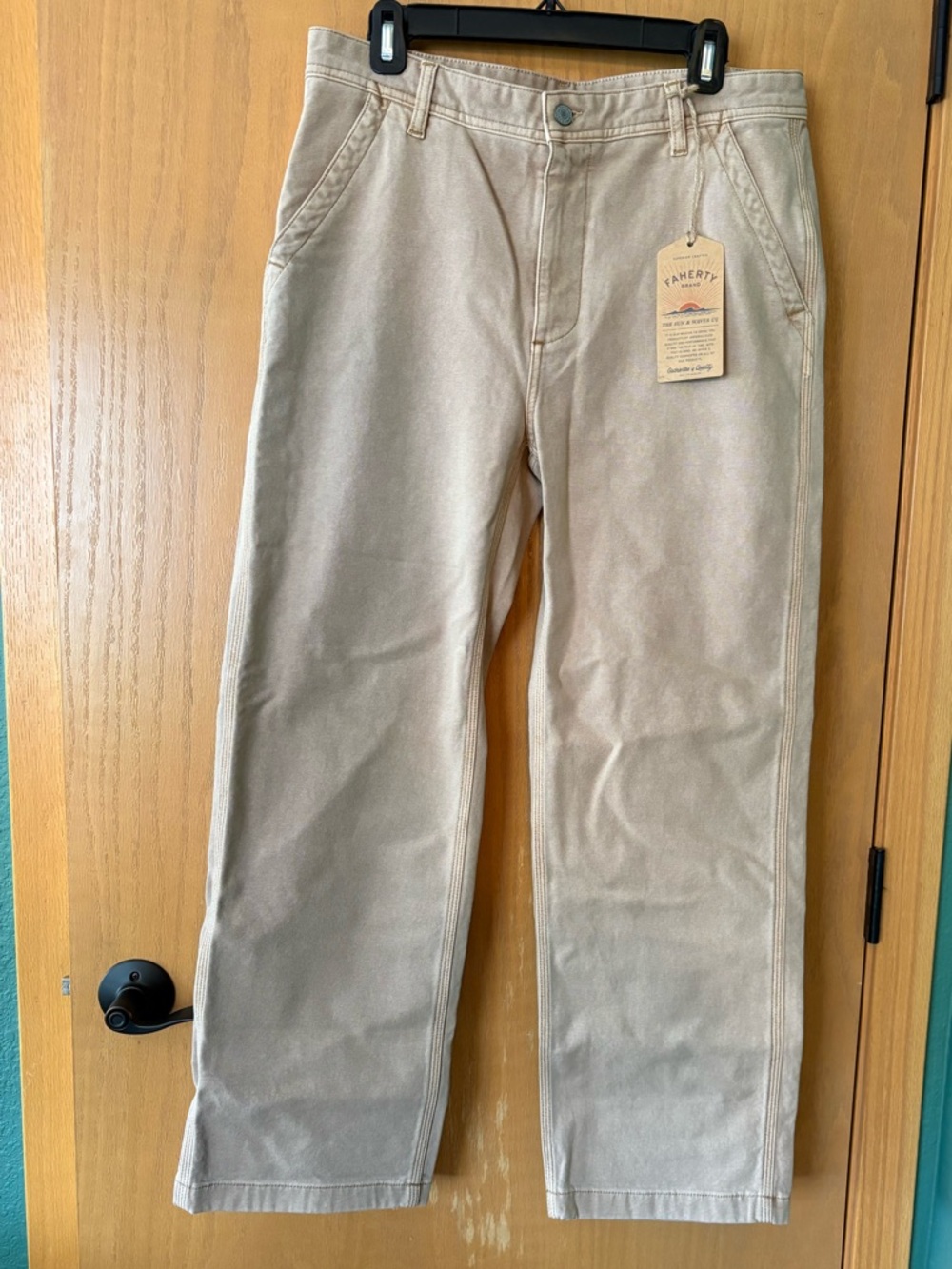 Faherty Women’s Sunwashed Canvas Pants in Sandy Khaki